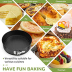 7 Inch Springform Pan with Removable Bottom, Non-stick Round Spring Form Cake Mold Cheesecake Pan For Baking