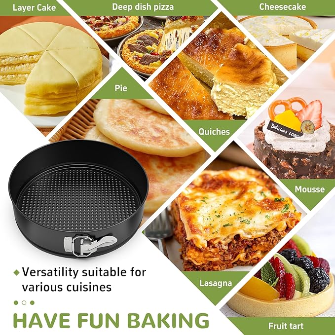 7 Inch Springform Pan with Removable Bottom, Non-stick Round Spring Form Cake Mold Cheesecake Pan For Baking