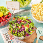 Hioasis 8 Pack Plastic Serving Bowls 128oz Clear Plastic Bowls Heavy Duty Disposable Serving Bowls for Party Snack & Salad & Candy & Bar Buffet