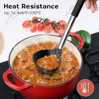 Kitchen Utensils Set, 15 Pcs Silicone Cooking Utensils Set with Holder and Heat Resistant Stainless Steel Handle for Nonstick Cookware - Black