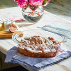 6pc Glass Tureen Dishes for Oven with Lids, Durable Borosilicate Glass Covered Bakeware Set, Microwave Safe, Versatile Round Baking Dishes for Oven with Lid, Clear Lead-Free Casserole Cookware.