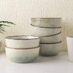 AmorArc Cereal Bowls Set of 6 for Kitchen, 26oz Stoneware Soup Bowls Set for Cereal Soup, Modern Kitchen Bowls for Meal, Dishwasher &Microwave Safe, Reactive Glaze