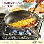 Anolon Ascend Hard Anodized Nonstick Frying Pan/Skillet - Good for All Stovetops (Gas, Glass Top, Electric & Induction), Dishwasher & Oven Safe with Stainless Steel Handle,10 Inch - Bronze