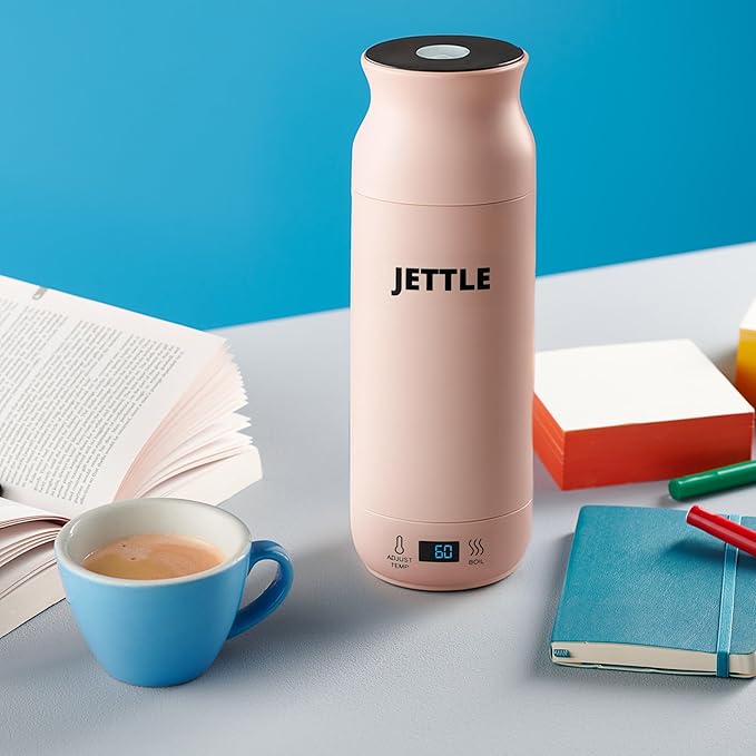 Electric Kettle - Travel Portable Heater for Coffee Tea Milk Soup - Stainless Steel Travel Water Boiler tea pot with Temperature Control - LED - Automatic Power Off - 450ml - Kitchen Appliance