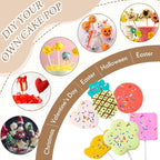 2 Pack Stainless Steel Cake Pop Mold Set, Circle and Heart Cake Pop Cutter and Pusher, Baking Cakepop Supplies Accessories Tools for Home Baking Desserts