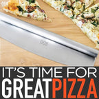 Pizza Peel with Cutter - 12 x 14-inch Metal Turning Peel, 14'' Pizza Cutter with Blade Cover - Premium Pizza Spatula Paddle, Pizza Oven Accessories Compatible with Ooni, Blackstone, Gozney