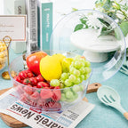 Hioasis 8 Pack Plastic Serving Bowls 128oz Clear Plastic Bowls Heavy Duty Disposable Serving Bowls for Party Snack & Salad & Candy & Bar Buffet