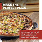 Camp Chef 14-Inch Cast Iron Pizza Pan, 14 inches, Black