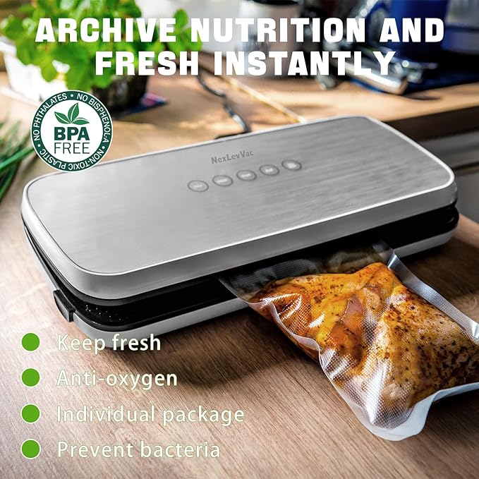 200 Pint Vacuum Sealer Bags - 6x10 Inch, Heavy Duty Commercial Grade for Food Saver, Seal a Meal, Sous Vide, Meal Prep & Freezer Storage