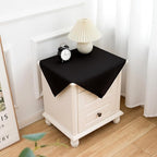 sancua 2 Pack Small Square Tablecloth 24 x 24 Inch Black, Stain and Wrinkle Resistant Washable Polyester Table Cloth Decorative Solid Fabric Table Cover for Nightstand End Bedside Tables