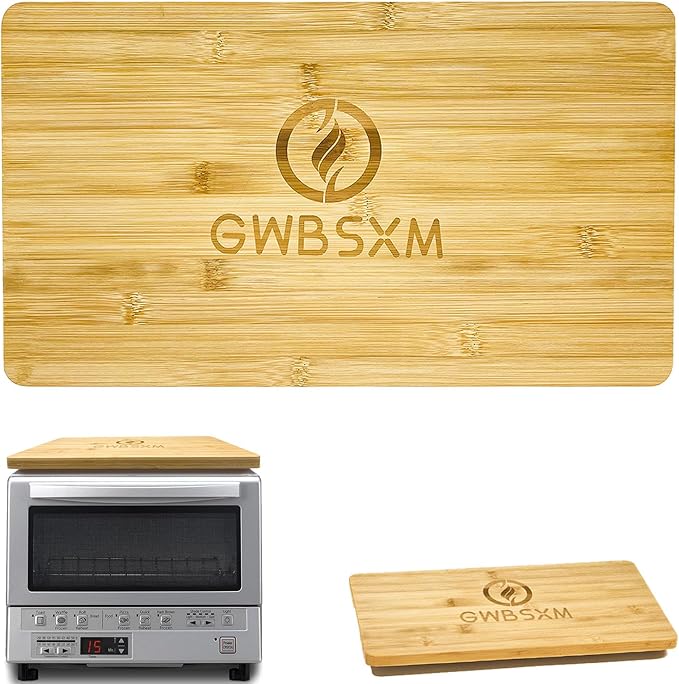 Compatible with Panasonic NB-G110P FlashXpress Toaster Oven - Bamboo Cutting Board with Heat-Resistant Non-Slip Feet, Built-in Handles, Saving Cabinet Space,Countertop Oven Accessories