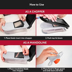 Fullstar Mandoline Slicer for Kitchen - Vegetable Chopper, Onion Potato Food Veggie Fruit Slicer and Cutter with Container, Kitchen Gadgets & Accessories, Home Essentials (10-in-1, White/Black)