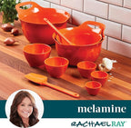 Rachael Ray Pantryware Mixing Bowl Measuring Cup and Utensil Set, 10 Piece, Orange