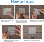 Antimbee All-Purpose Large Adhesive Hooks, 20-Pack Wreath Hangers, Heavy Duty Hooks 37 lb(Max), Adhesive Wall Hanger fit Home, Bathroom, Kitchen, Office and Outdoor