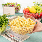 Hioasis 8 Pack Plastic Serving Bowls 128oz Clear Plastic Bowls Heavy Duty Disposable Serving Bowls for Party Snack & Salad & Candy & Bar Buffet