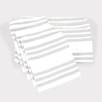 Realm 15" x 25" 100% Cotton Classic Kitchen Dish Towel (12 Pack) | Cuisine Stripe Pebble Grey | Super Absorbent Machine Washable Tea Towels with Hanging Loop