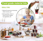 Mason Jar Lids and Rings 48Pcs Regular Mouth Canning Lids for Ball, Kerr Jars- Split-Type with Leak proof & Airtight Seal, Metal - Food Grade Material Silver/70MM