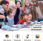 Exquisite 12-Pack Premium Plastic Tablecloth 54 Inch. x 108 Inch. Rectangle Table Cover-White