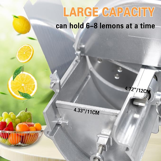 Hakka Commercial Vegetable Slicer Manual Fruit Slicer Potato Tomato Slicing Machine Onion Slicers Stainless Steel Vegetable Cutter for Potato Lemon Tomato Onion, 0.2-10mm Thickness Adjustable