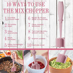 2 Pack Meat Chopper, 5 Curve Blades Ground Beef Masher, Heat Resistant Meat Masher Tool for Hamburger Meat, Ground Beef, Turkey and More