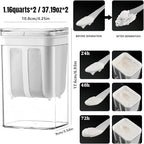 2-Pack Greek Yogurt Strainer Separator & Yogurt Maker Accessory, 1.16 Quarts (1100ml) *2 Large Capacity, Special for Whey Separation, Suitable for Juice/Yogurt/Tofu, BPA-Free(1.1Quats*2-White)