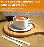 5×1000Pcs Disposable Wood Coffee Stir Sticks Stirrers Individually Paper Wrapped Coffee Tea Beverage Stirrers Stirrings 7.5 Inch,190mm