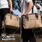 VILLEY Cooler Bag, 30 Cans Insulated Soft Cooler Bag, Large Beach Cooler with Removable Shoulder Strap, Keep Cold/Keep Fresh/Keep Warm, Portable Soft Sided Cooler for Camping Trip Picnic, 20L