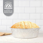 20Plasticpro 7'' Inch Round Tin Foil Pans Disposable Aluminum, Freezer & Oven Safe - For Baking, Cooking, Storage, Roasting, & Reheating, Pack of 20