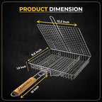 Fish Grill Baskets for Outdoor Grill Vegetables, Fish Grilling rack for Grill, BBQ Grilling Basket, Stainless steel Grill Basket for Veggies, shrimp