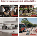 Commercial Electric Food Processor 550W – Heavy Duty Vegetable Chopper Machine – Stainless Steel Body & Blades – 120Kg/H High Capacity – for Restaurant & Kitchen Use (110V)