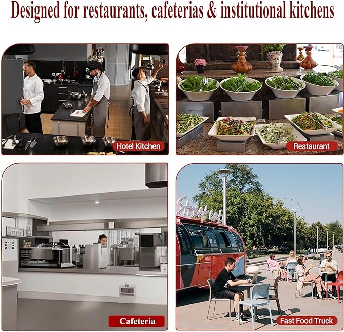 Electric Vegetable Meat Chopper, Commercial Food Processor Professional Meat Grinder 110V 550W 120Kg/H Fully Stainless-Steel Body Carbon Steel Blades