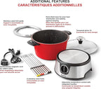 Starfrit The Rock Electric Fondue 13PC Set - 3L - Nestable Components - Quick Release Magnetic Cord - 1500W