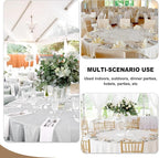 Fitable 6 Pack Ivory Round Table Clothes - 90 Inches in Diameter - Stain Resistant and Washable Tablecloths, Polyester Fabric Table Covers for Wedding, Party, Banquet, Gathering