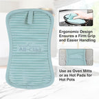 All-Clad Premium Pot Holder & Hot Pad: Heat Resistant up to 500 Degrees - 100% Cotton, 10"x6.25" Hot Pad for Kitchen and Barbeque, 1-Pack, Rainfall