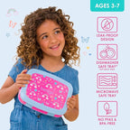 Bentgo Kids Prints Leak-Proof, 5-Compartment Bento-Style Kids Lunch Box - Ideal Portion Sizes for Ages 3-7, Durable, Drop-Proof, Dishwasher Safe, & PFAS & BPA-Free Materials (Rainbows & Butterflies)