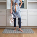 GelPro Anti-Fatigue Designer Comfort Kitchen Floor Mat, 20x48, Trellis Grey Stain Resistant Surface with 3/4” Thick Ergo-Foam Core for Health and Wellness