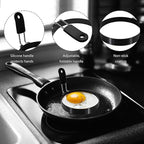 2 packs 3.5'' Egg Rings Set with Silicone Handle, Stainless Steel Egg Cooking Rings,Nonstick，For Frying Eggs and Egg Mcmuffins, Egg Mold For Breakfast