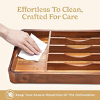 SMIRLY Silverware Drawer Organizer – Bamboo Kitchen Drawer Organizer, Adjustable Utensil Holder and Cutlery Tray, Drawer Dividers for Flatware and Kitchen Utensils