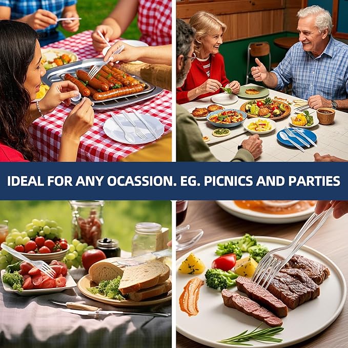 1000 Count Extra Heavy Duty Clear Plastic Forks Disposable, BPA-Free, Heat Resistant, Durable Disposable Forks Bulk for Catering & Events - Plastic Forks heavy duty for Party Supplies