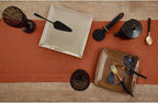 Solino Home Linen Cinnamon Hemstitch Table Runner 48 Inches - 100% Pure Linen Small Table Runner 14 x 48 Inch Ideal for Dresser and Coffee Tables - Classic Hemstitch - Fall, Autumn, Halloween