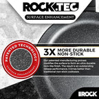 THE ROCK SOHO 8-Inch Non Stick Frying Pan with Lid – Nothing Sticks, Never Warps, Lasts Longer, Healthy Skillet with Heat-Resistant Handle, PFOA Free, Oven & Dishwasher Safe, Black