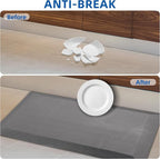 2 PCS Anti Fatigue Kitchen Mats for Floor, Grey 9/10 Extra Thick Cushioned Standing Desk Mat, Comfort Memory Foam Ergonomic Rugs and Mats Non-Slip Waterproof for Office, Kitchen, 20"x32"+20"x48"