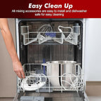 Aucma Stand Mixer, 900W 8QT Large Kitchen Mixer, Kitchen Electric Mixers with Dough Hook, Wire Whip & Beater (Red, 8QT)