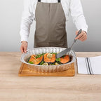 Foil Lux 17.9 x 14.2 x 3.3 Inch Oval Roasting Pans, 50 Oven-Ready Foil Pans - Freezable, Heavy-Duty, Aluminum Foil Disposable Baking Pans, For Cooking Turkey, Chicken, And More - Restaurantware