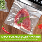 HytusCooking Vacuum Sealer Rolls, 3 Rolls 8" x 20', BPA-Free, Heavy Duty Multi-Layer Commercial Grade Food Storage Bags for Sous Vide & Meal Prep, Custom Sizes