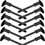 Honoson 10 Pcs Plastic Vernier Caliper 0-6 Inch/0-150 mm for School Student Black Mini Double Scale Sliding Gauge Measuring Tool Vernier Caliper Eyebrow Mapping Ruler Tool for Office Tattoo Artists