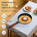 YUTANN Nonstick Frying Pan Set, 8" 10" 12" Ceramic Frying Pans, Pre-seasoned Cast Iron Pan Cookware Set with Removable Handle, Dishwasher Safe, Free of PFAS & PFOA, Compatible with All Stovetops