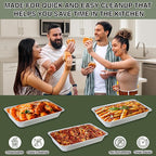 INFINITY EL Disposable Aluminum Foil Pans 25 Pack | Half Shallow 12.5" x 10" x 1.5" Deep Disposable Baking Pan | Heavy Duty Aluminum Pan for Roasting Turkey, Lasagna, Thanksgiving, Christmas & Parties