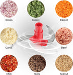 Cambom Manual Food Chopper Vegetable Chopper Hand Food Processor, Mixer, Blender, Whipper, Egg White Separator, Mincer, Grinder, Dicer with Clear Container 1200ml BPA Free Strong