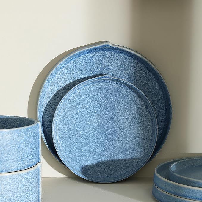 Stone Lain Bao 4-Piece Dinner Plate Set Stoneware, Blue